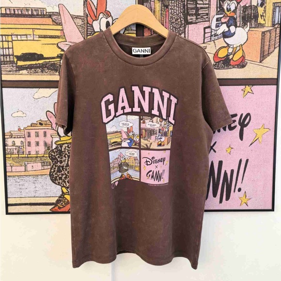 Ganni Tops - GANNI x Disney Daisy Brown Graphic Tee